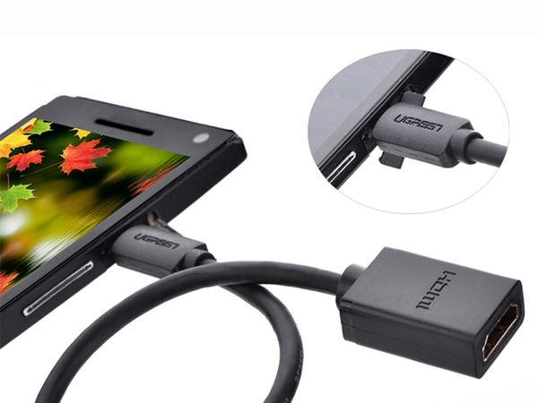 Cáp Micro HDMI sang HDMI Female Ugreen 20134 20cm hỗ trợ 4K60Hz - Phụ Kiện Điện Tử Việt Nam day chuyen micro hdmi ra hdmi dau am ugreen 20134