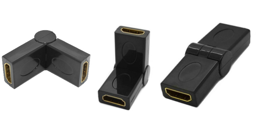 Đầu nối cáp HDMI 2 đầu âm - 2 đầu dương trục xoay 180 độ và 360 độ - Phụ Kiện Điện Tử Việt Nam