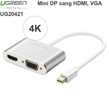 Mini Displayport to HDMI và VGA Ugreen 20421 hỗ trợ 4K - Phụ Kiện Điện Tử Việt Nam