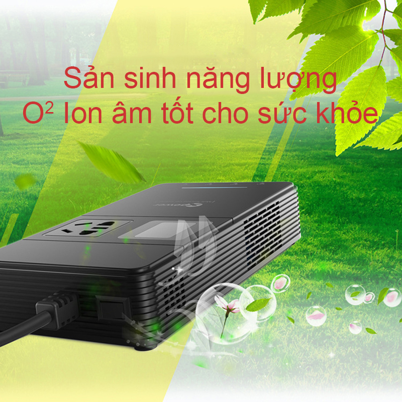Bộ tẩu sạc chuyển nguồn 12V sang 220V 1 ổ điện, 4 cổng USB DC5V-2.4A/1.5A Xpower Nano O2 Series T1a - Phụ Kiện Điện Tử Việt Nam bo chuyen doi nguon 12v tren xe hơi sang ac220v-150w va 4 cong usb 5v-2.4a/1.5A