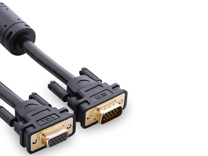 Cáp VGA UGREEN nối dài 1 đầu đực 1 đầu cái 2M | 3M đầu cáp mạ vàng 24k chống nhiễu - Phụ Kiện Điện Tử Việt Nam Cáp VGA UGREEN nối dài 1 đầu đực 1 đầu cái 2M | 3M đầu cáp mạ vàng 24k chống nhiễu - Phụ Kiện Điện Tử Việt Nam