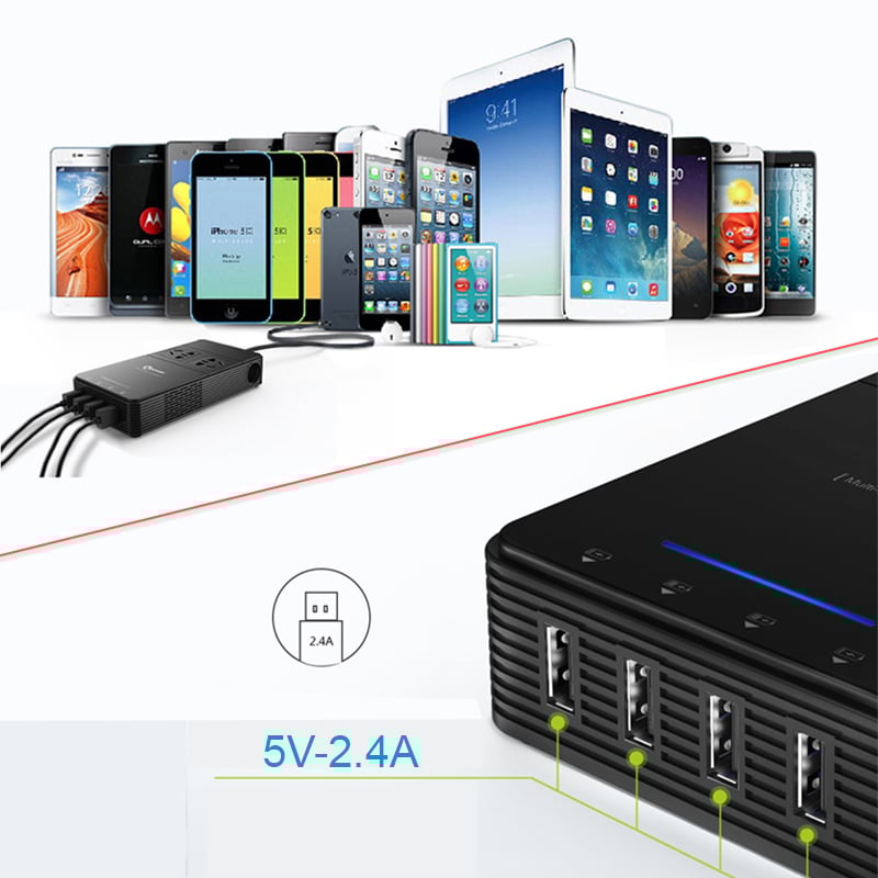 Bộ tẩu sạc chuyển nguồn 12V sang 220V 2 ổ điện, 4 cổng USB DC5V-2.4A QC3.0 Xpower Nano O2 Series T1 - Phụ Kiện Điện Tử Việt Nam tau chuyen nguon 12v sang 220v de tren xe hoi