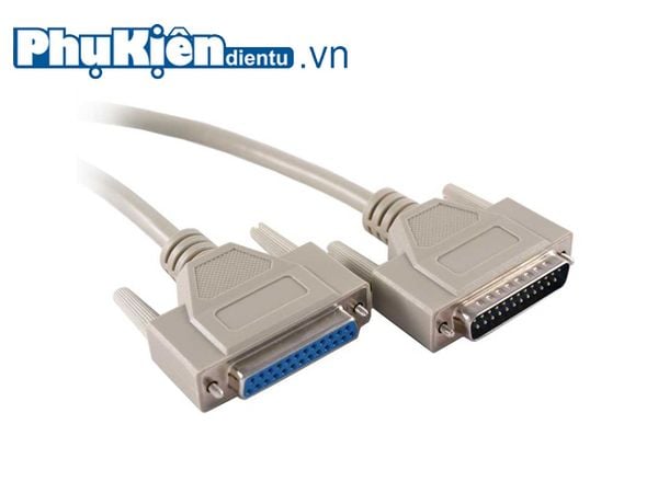 Cáp COM DB25 Cáp RS232 25 chân đực sang cái 1.5M 3M 5M 10M 15M 20M 25M 30M 40M - Phụ Kiện Điện Tử Việt Nam Cáp DB25 đầu đực đầu cái