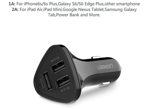 Tẩu sạc đổi nguồn 12V sang 5V 3 cổng USB 5.8A Ugreen 40284 - Phụ Kiện Điện Tử Việt Nam Tẩu sạc đổi nguồn 12V sang 5V 3 cổng USB 5.8A Ugreen 40284 - Phụ Kiện Điện Tử Việt Nam