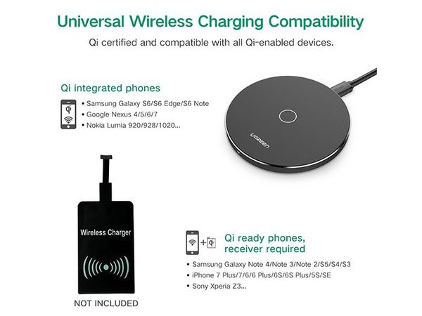 Sạc không dây Quick Charge 2.0 cho điện thoại SamSung Note 5 S6 S7 Ugreen 30570 - Phụ Kiện Điện Tử Việt Nam Sạc không dây Quick Charge 2.0 cho điện thoại SamSung Note 5 S6 S7 Ugreen 30570 - Phụ Kiện Điện Tử Việt Nam