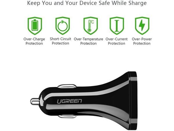 Tẩu sạc đổi nguồn 12V sang 5V 3 cổng USB 5.8A Ugreen 40284 - Phụ Kiện Điện Tử Việt Nam Tẩu sạc đổi nguồn 12V sang 5V 3 cổng USB 5.8A Ugreen 40284 - Phụ Kiện Điện Tử Việt Nam