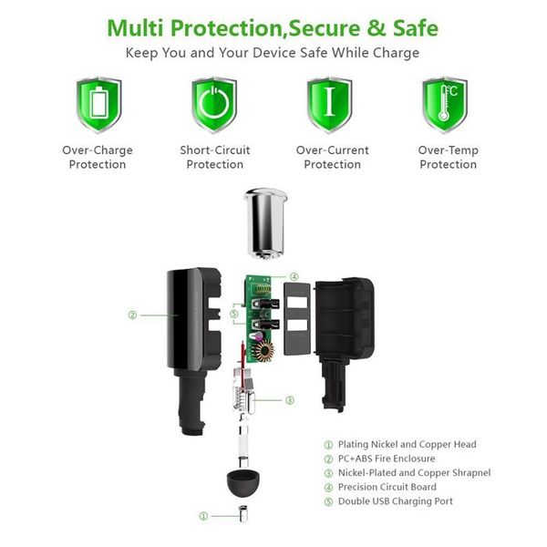 Tẩu sạc nguồn trên ô tô 2 cổng USB 2.4A và 1A Ugreen 20394 có đầu mở rộng 12V - Phụ Kiện Điện Tử Việt Nam Tẩu sạc nguồn trên ô tô 2 cổng USB 2.4A và 1A Ugreen 20394 có đầu mở rộng 12V - Phụ Kiện Điện Tử Việt Nam