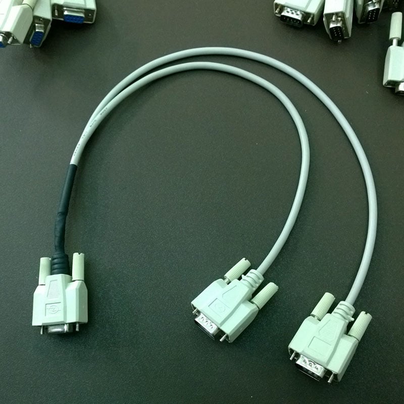 Cáp chia RS232 DB9 1 đầu cái sang 2 đầu đực 0.3 mét - Phụ Kiện Điện Tử Việt Nam cap chia rs232 1 thanh 2