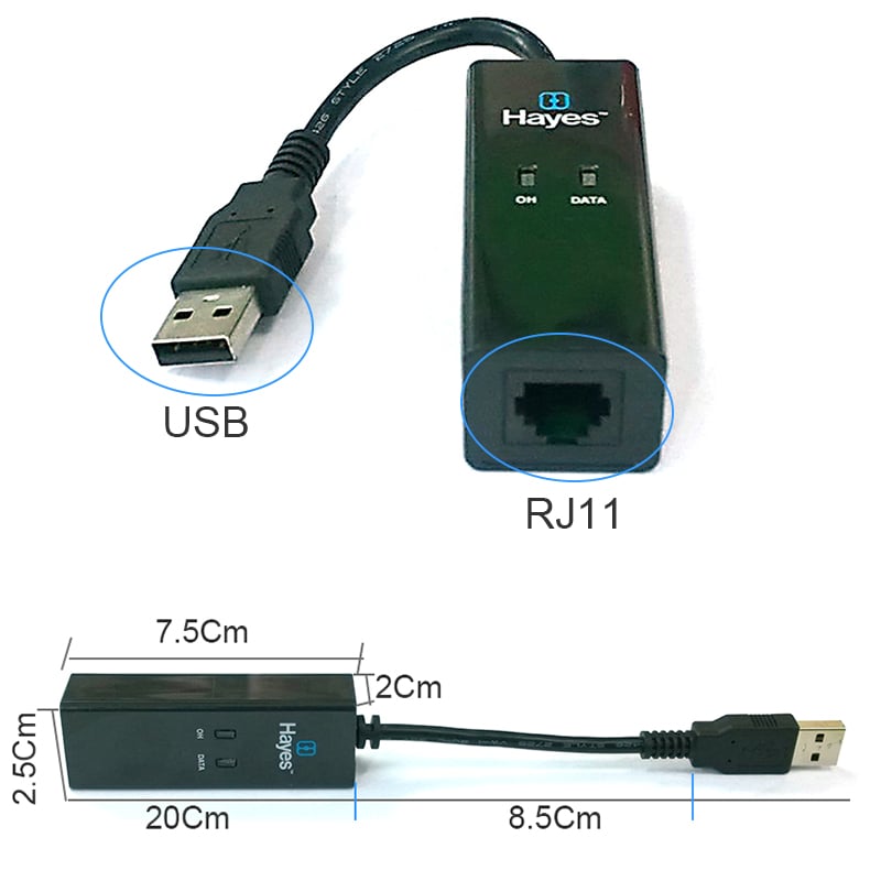 USB Fax modem 56K Hayes 15360 - Phụ Kiện Điện Tử Việt Nam usb fax modem hayes 56kb