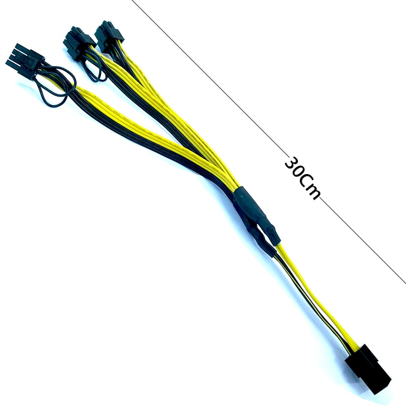 Cáp chia nguồn Molex 6PIN ra 3 8PIN 6+2 30Cm 16/18AWG - Phụ Kiện Điện Tử Việt Nam cap chia nguon 6 pin ra 3 8pin 6+2