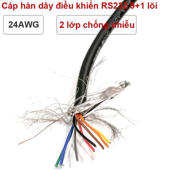 Cáp hàn dây tín hiệu điều khiển RS232 DB9 lõi đồng mạ thiếc 24AWG - Phụ Kiện Điện Tử Việt Nam Cáp hàn dây tín hiệu điều khiển RS232 DB9 lõi đồng mạ thiếc 24AWG - Phụ Kiện Điện Tử Việt Nam