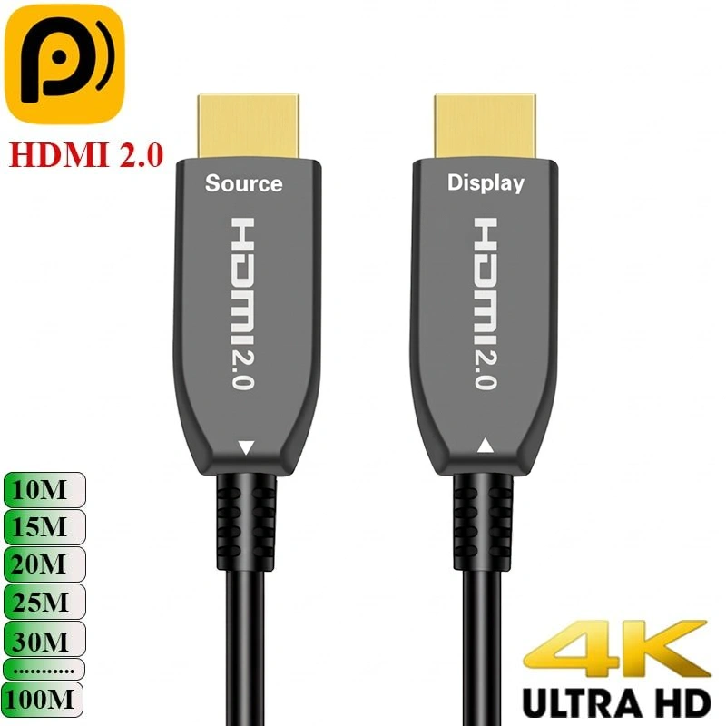 Dây cáp HDMI 2.0 sợi quang chuẩn 4K nhỏ nhẹ dài từ 10 đến 100M - Phụ Kiện Điện Tử Việt Nam Cáp HDMI 2.0 sợi quang