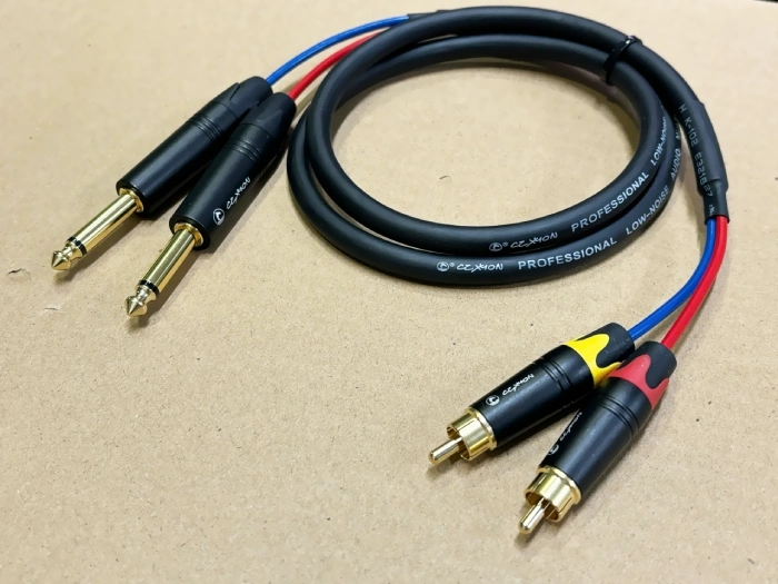 Cáp âmt hanh DIY 2 đầu 6.5mm ra 2 đầu AV RCA CZXYON 2 Cáp âmt hanh DIY 2 đầu 6.5mm ra 2 đầu AV RCA CZXYON 2