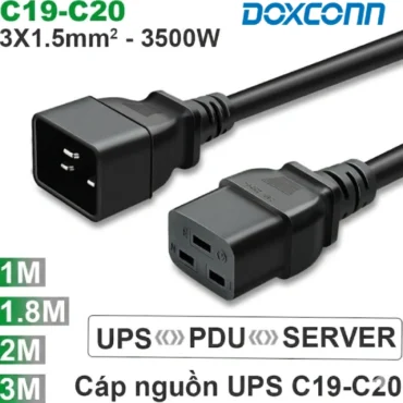 Cáp nguồn C19-C20 Doxconn lõi đồng 3x1.5mm 0