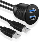 Cáp nối dài USB 3.0 lắp bảng điều khiển panel mount - USB 3.0 Flush Mount Cable Dual port - 2 cổng