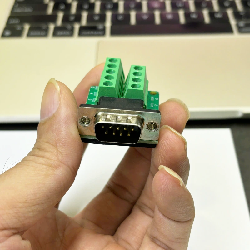 Đầu DB9 terminal block đực+ vỏ nhựa+ chân hợp kim HD-LINK YL-SW-9M 2