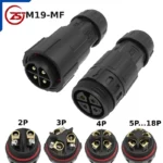Đầu nối điện chống nước IP68 ZSJ-M19-MF