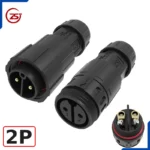 Đầu nối dây điện chống nước chuẩn IP68 chính hãng ZSJ M19-MF chân bắt vít - 2 chân