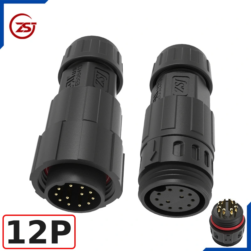 Đầu nối điện chống nước IP68 ZSJ-M19-MFS-12P