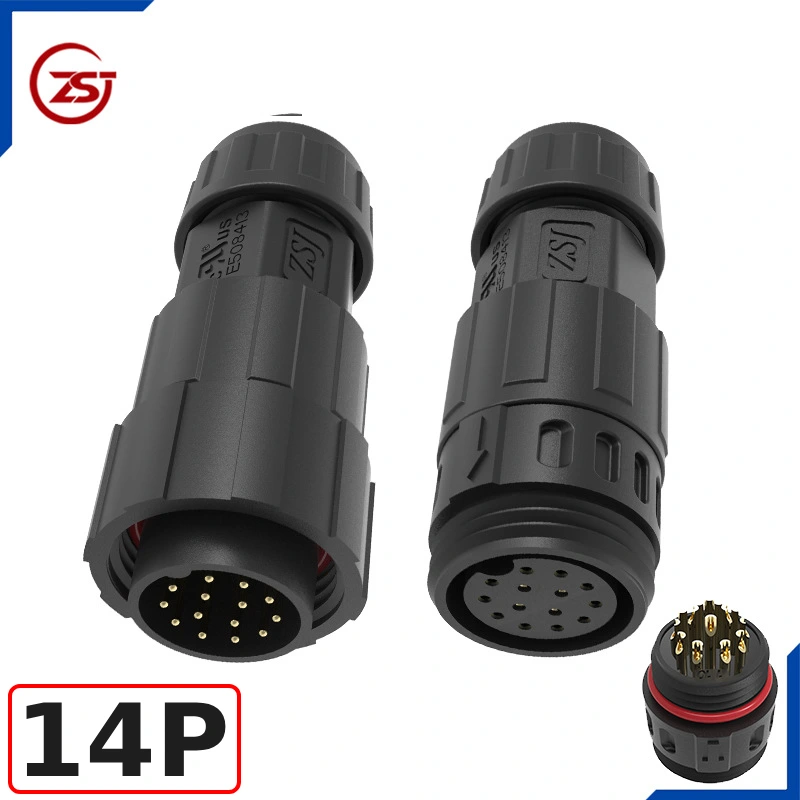 Đầu nối điện chống nước IP68 ZSJ-M19-MFS-14P