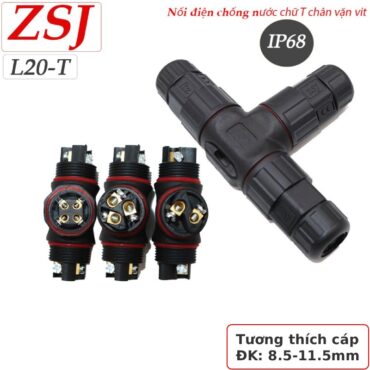Đầu nối điện chống nước chữ T L20-T