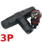 Đầu nối điện chống nước 3 ngả chữ T IP68 chính hãng ZSJ L20-T 2,3,4 pin - 3 pin : L20-T-3P