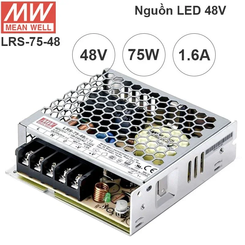 Nguồn LED DC 48V-1.6A Meanwll LRS-75-48