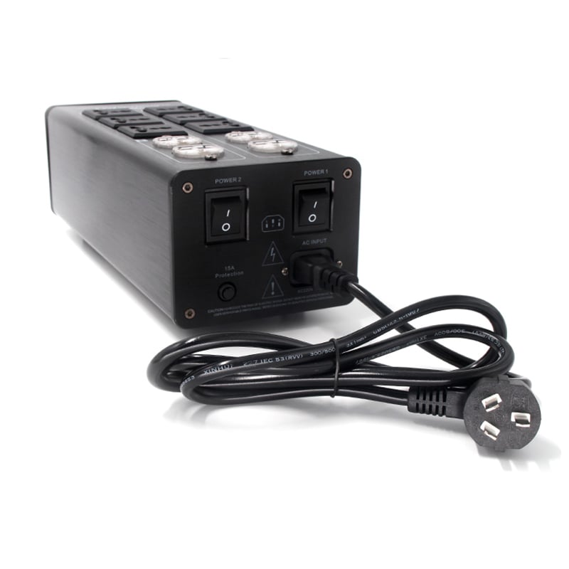 Ổ cắm lọc nguồn điện cho thiết âm thanh Hi-End Weiduka AC8.8 LED hiển thị Volt và Ampe - Phụ Kiện Điện Tử Việt Nam o cam loc sac nguon dien am thanh ac8.6