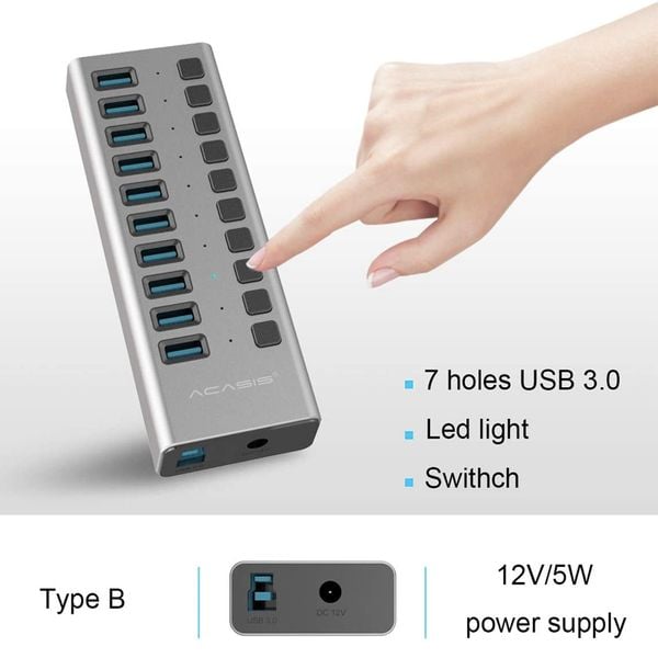 hub chia10 congusb 3.0 acasis hs-610mg