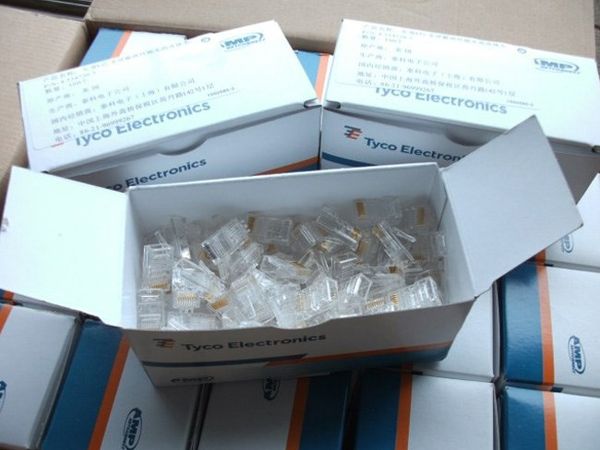 Hạt mạng AMP Tyco RJ45 hộp 100 hạt, dùng cho dây mạng CAT5E - Phụ Kiện Điện Tử Việt Nam Hạt mạng AMP Tyco RJ45 hộp 100 hạt, dùng cho dây mạng CAT5E - Phụ Kiện Điện Tử Việt Nam