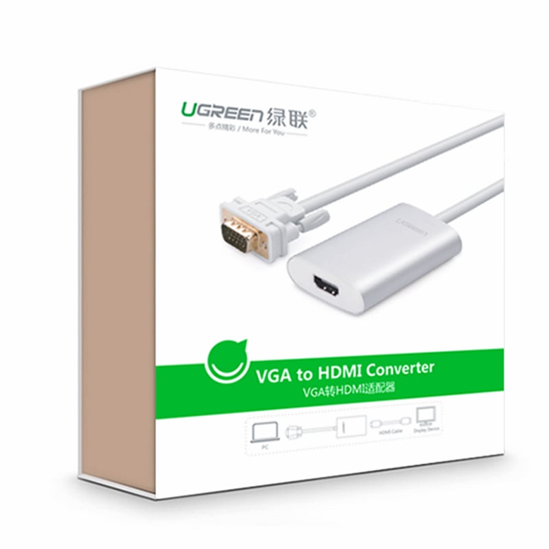 VGA sang HDMI converter 1080P 50Cm UGREEN 40263 - Phụ Kiện Điện Tử Việt Nam bo chuyen doi vga audio sang hdmi ugreen chnh hang