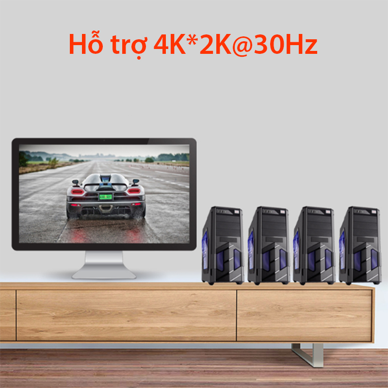 KVM Switch HDMI 4x1 - Bộ chuyển mạch HDMI và USB 4 ra 1 30Hz MT-VIKI MT-0401HK - Phụ Kiện Điện Tử Việt Nam switch hdmi 4 port kvm hdmi mt-viki MT-0401HK