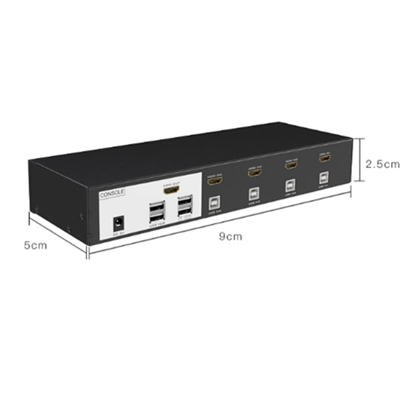 KVM Switch HDMI 4x1 - Bộ chuyển mạch HDMI và USB 4 ra 1 30Hz MT-VIKI MT-0401HK - Phụ Kiện Điện Tử Việt Nam switch hdmi 4 port kvm hdmi mt-viki MT-0401HK