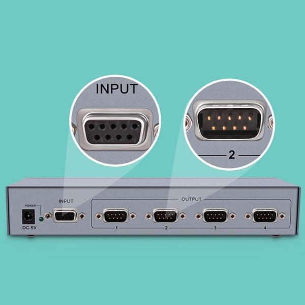 Bộ chia cổng RS232 1 ra 4 DTECH DT-5044 - Phụ Kiện Điện Tử Việt Nam Bộ chia cổng RS232 1 ra 4 DTECH DT-5044 - Phụ Kiện Điện Tử Việt Nam