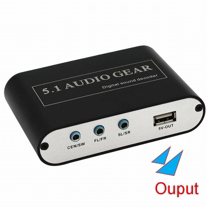 Bộ chuyển âm thanh Quang, Coalxial, AUX 3.5mm sang Loa 5.1CH (chân cắm 3.5mm) - Phụ Kiện Điện Tử Việt Nam bo chuyen am thanh quang, coaxial sang dan loa 5.1