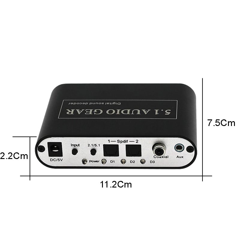 Bộ chuyển âm thanh Quang, Coalxial, AUX 3.5mm sang Loa 5.1CH (chân cắm 3.5mm) - Phụ Kiện Điện Tử Việt Nam bo chuyen am thanh quang, coaxial sang dan loa 5.1