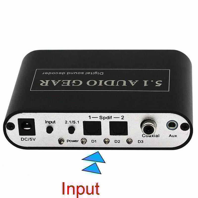 Bộ chuyển âm thanh Quang, Coalxial, AUX 3.5mm sang Loa 5.1CH (chân cắm 3.5mm) - Phụ Kiện Điện Tử Việt Nam bo chuyen am thanh quang, coaxial sang dan loa 5.1