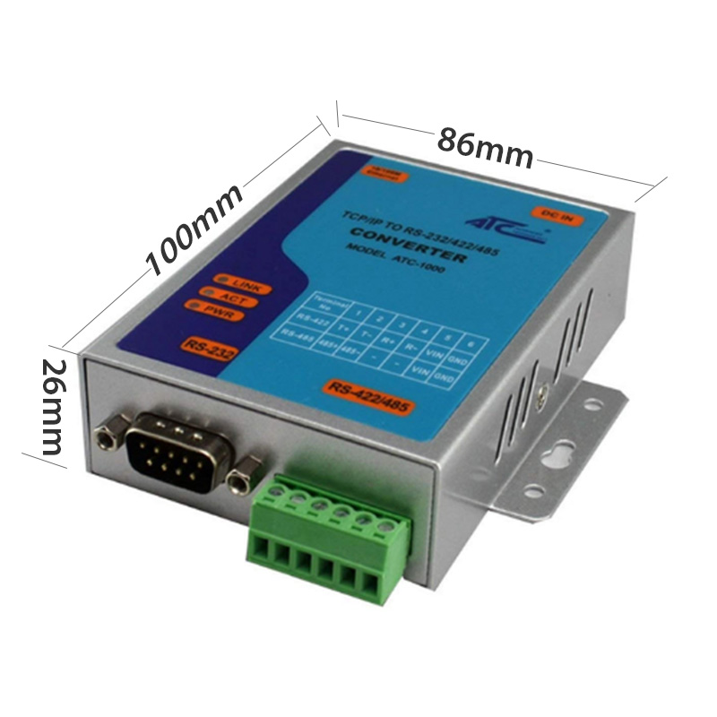 Bộ chuyển đổi Ethernet TCP/IP to RS-232/422/485 ATC-1000 - Phụ Kiện Điện Tử Việt Nam bo chuyen tcp/ip-ra-rs232-rs485-rs422 atc-1000