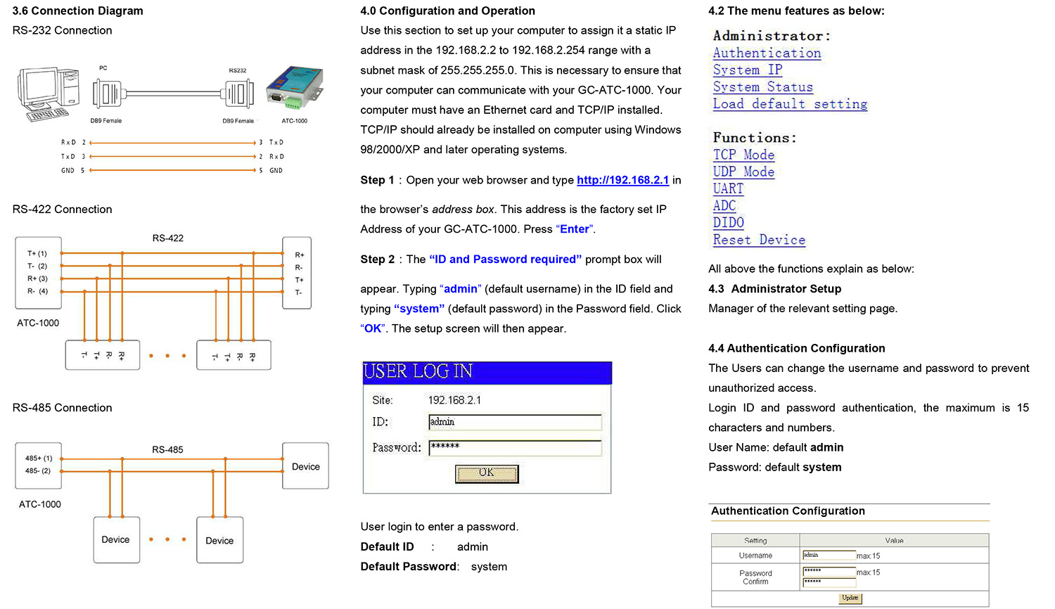 Bộ chuyển đổi Ethernet TCP/IP to RS-232/422/485 ATC-1000 - Phụ Kiện Điện Tử Việt Nam bo chuyen tcp/ip-ra-rs232-rs485-rs422 atc-1000