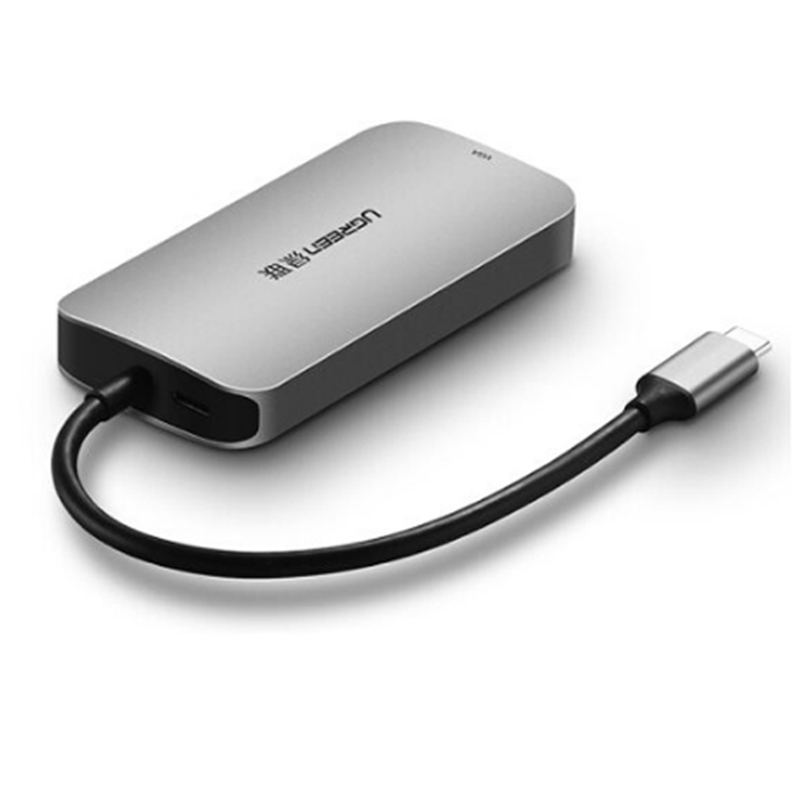 Bộ chuyển USB-C ra VGA + Hub 3*USB 3.0 + USB-C Power sạc UGREEN 50210 - Phụ Kiện Điện Tử Việt Nam bo chia usb 3.0 3 cong ho tro chuyen ra cong vga 1080p ugreen
