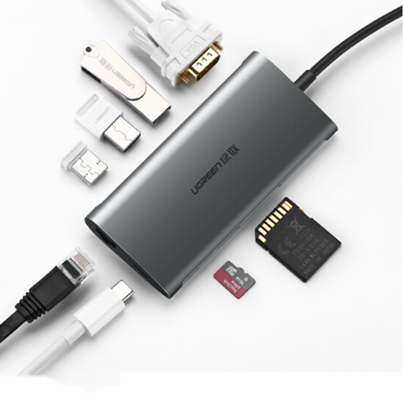 usb-c ra vga usb 3.0 lan gigabit sd-tf ugreen 50539