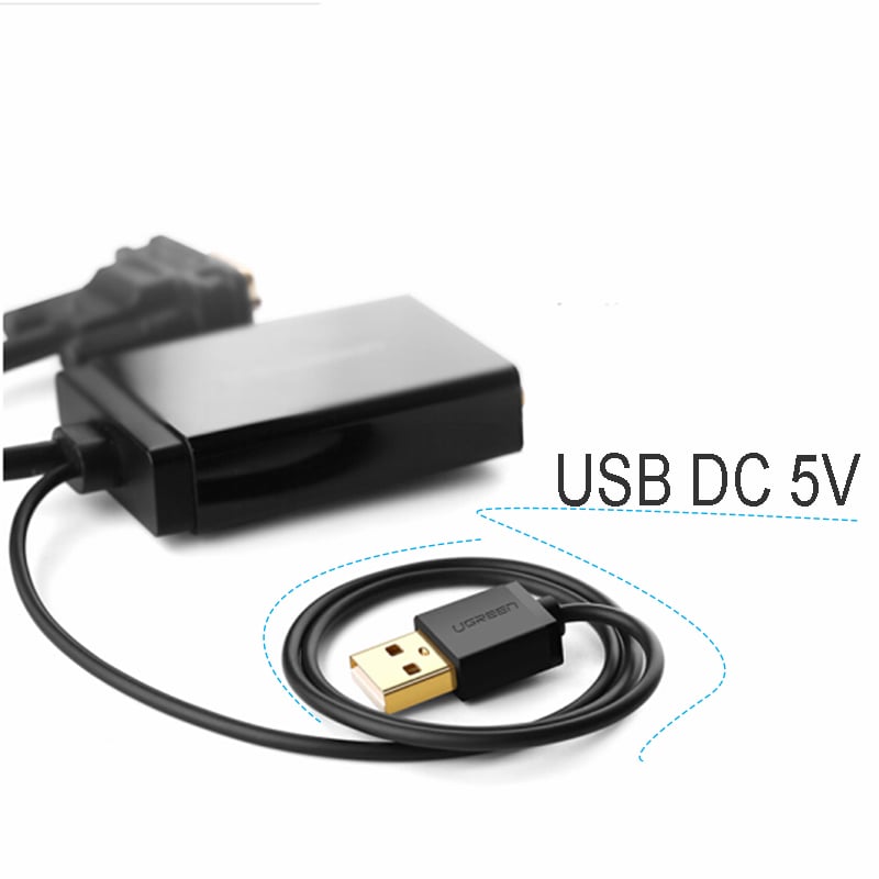 VGA sang DVI converter 50Cm UGREEN 30839 1080P - Phụ Kiện Điện Tử Việt Nam bo chuyen vga sang dvi ugreen