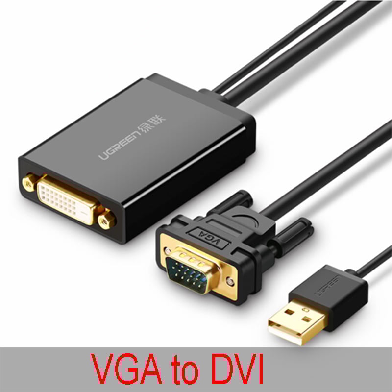 VGA sang DVI converter 50Cm UGREEN 30839 1080P - Phụ Kiện Điện Tử Việt Nam bo chuyen vga sang dvi ugreen