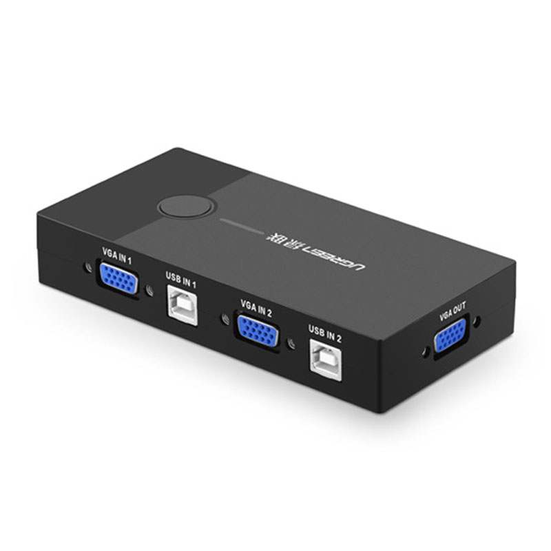 KVM switch 2 cổng - Chuyển 2 CPU Laptop ra 1 màn hình điều khiển phím chuột UGREEN 30357 - Phụ Kiện Điện Tử Việt Nam usb kvm 2 cong ugreen 30357