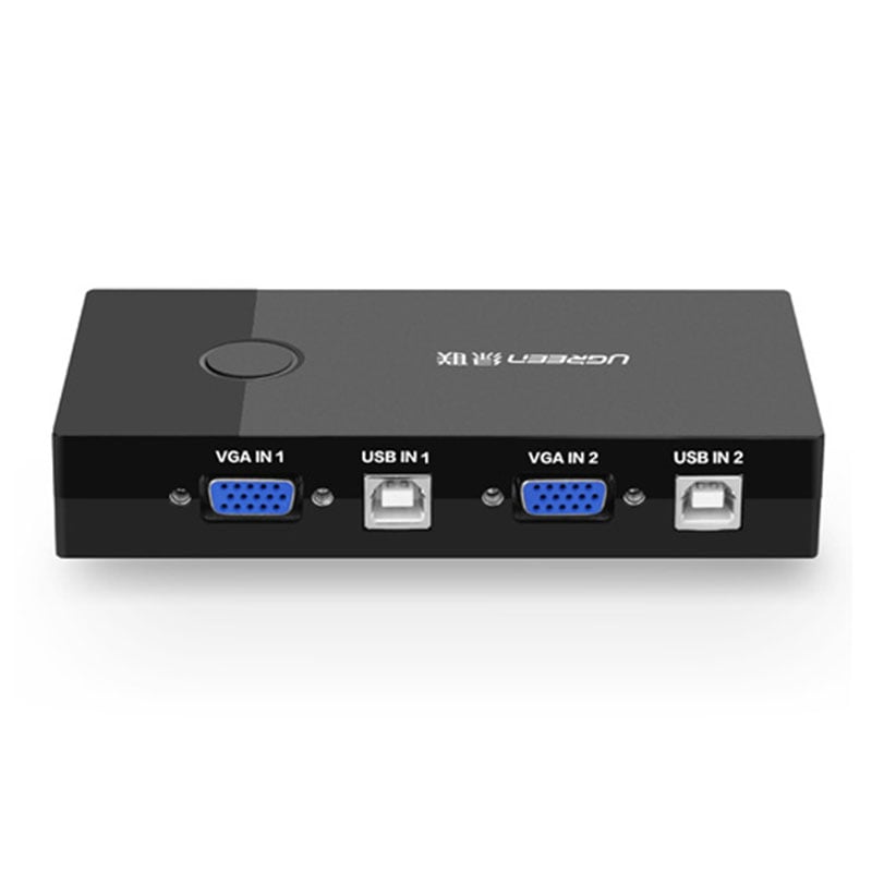 KVM switch 2 cổng - Chuyển 2 CPU Laptop ra 1 màn hình điều khiển phím chuột UGREEN 30357 - Phụ Kiện Điện Tử Việt Nam usb kvm 2 cong ugreen 30357