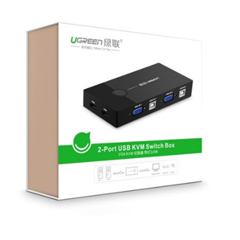 KVM switch 2 cổng - Chuyển 2 CPU Laptop ra 1 màn hình điều khiển phím chuột UGREEN 30357 - Phụ Kiện Điện Tử Việt Nam KVM switch 2 cổng - Chuyển 2 CPU Laptop ra 1 màn hình điều khiển phím chuột UGREEN 30357 - Phụ Kiện Điện Tử Việt Nam