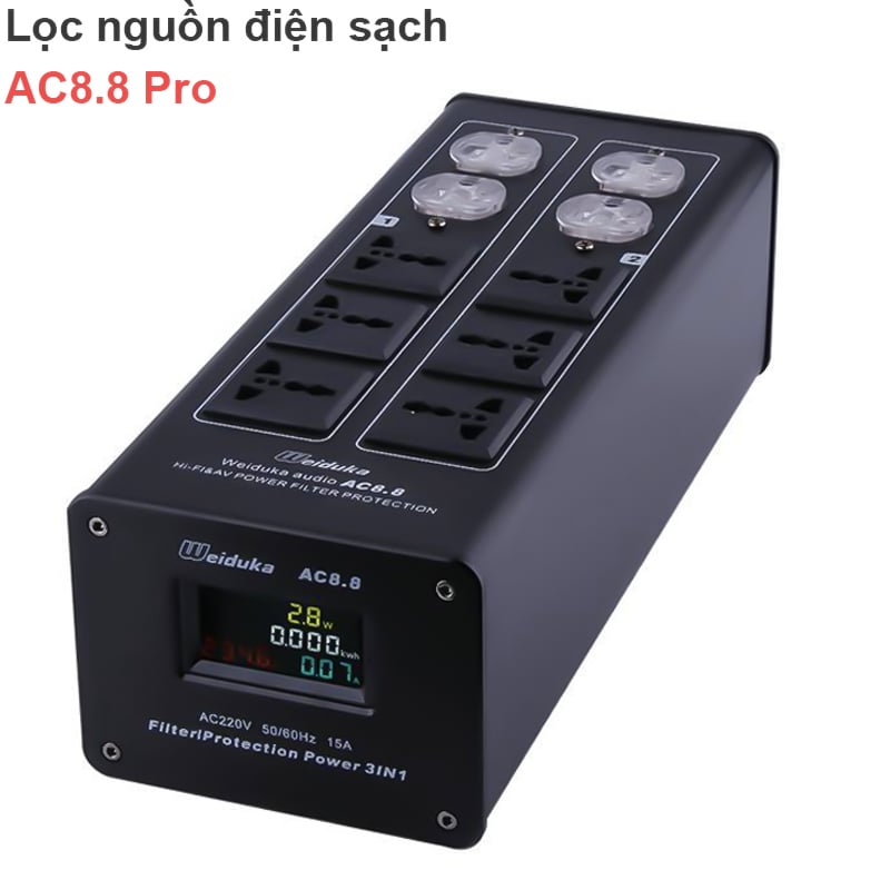 Bộ ổ cắm lọc nguồn điện sạch HIFI bảo vệ quá dòng cho thiết bị âm thanh Amplifier Loa - Phụ Kiện Điện Tử Việt Nam bo loc nguon weiduka ac 8.8