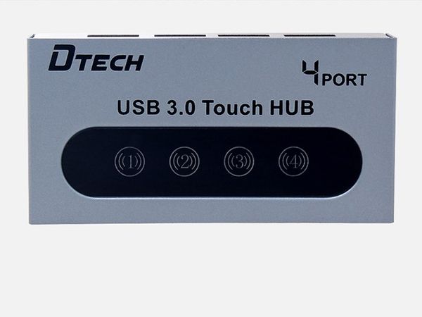 Bộ chia USB 3.0 hỗ trợ nguồn ngoài công tắc cảm ứng Dtech DT-8009 - Phụ Kiện Điện Tử Việt Nam