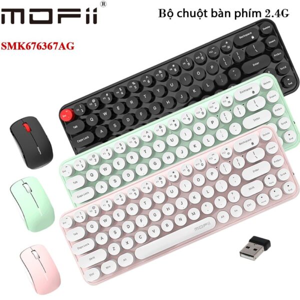 Bàn phím chuột không dây mofii SMK676367AG nhiều màu