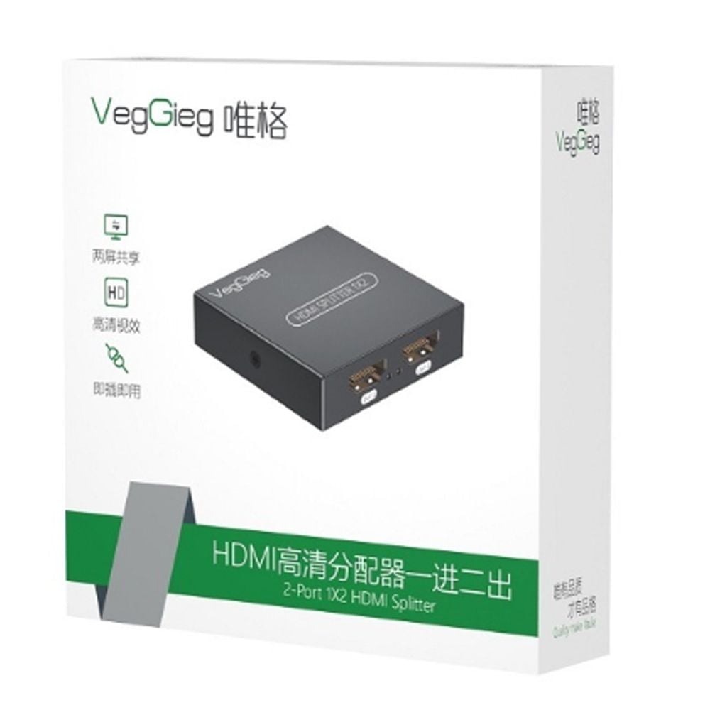 Bộ chia HDMI splitter V1.4 2 port 4K30Hz 3D Veggieg V-HD06 - Phụ Kiện Điện Tử Việt Nam Bộ chia HDMI splitter V1.4 2 port 4K30Hz 3D Veggieg V-HD06 - Phụ Kiện Điện Tử Việt Nam